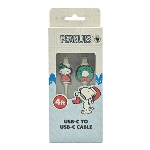 Peanuts 4' USB-C to USB-C Cable, Festive Design NIB